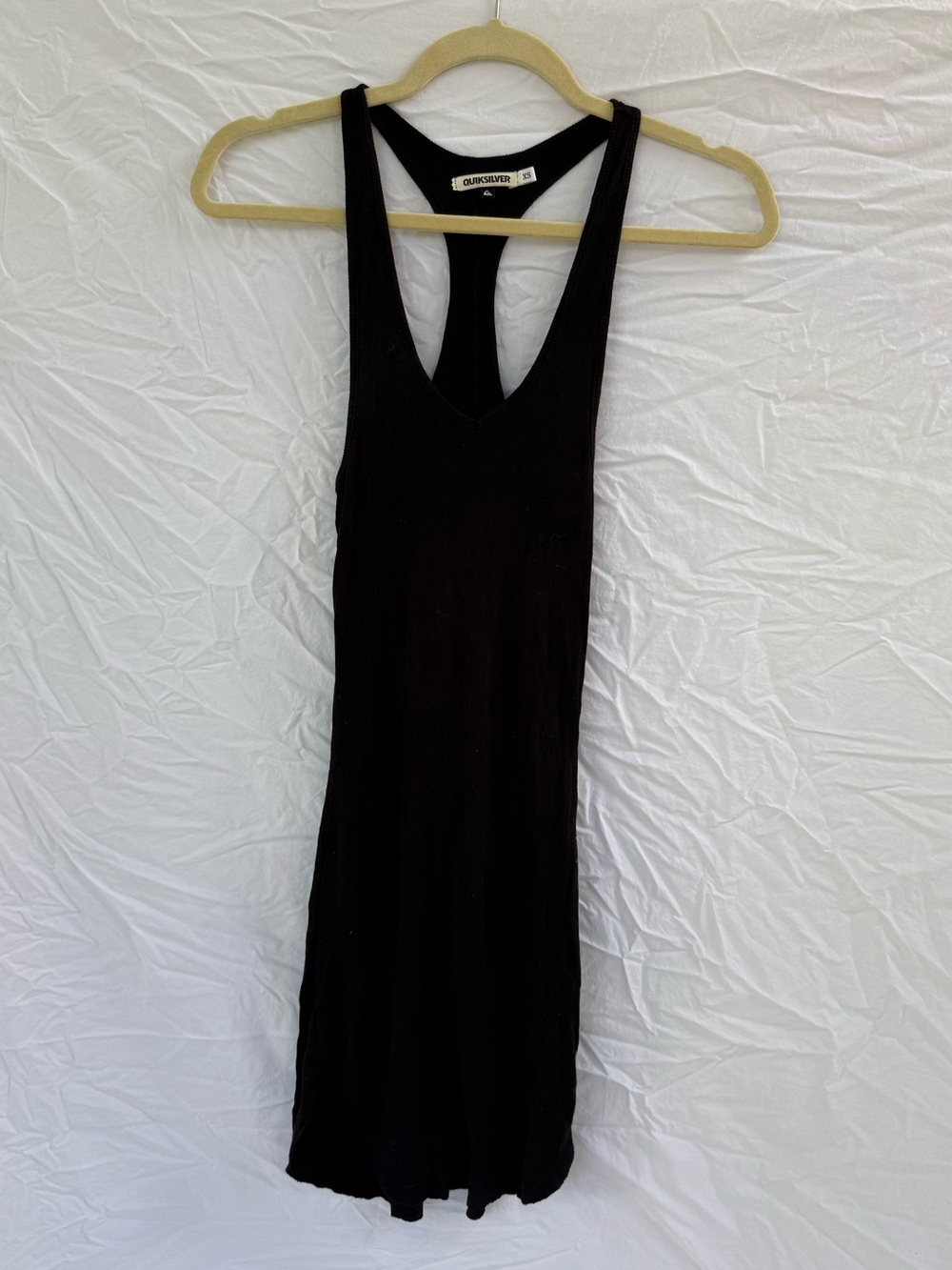 Vintage Quiksilver Black Racerback Mini Dress Y2K Surf XS